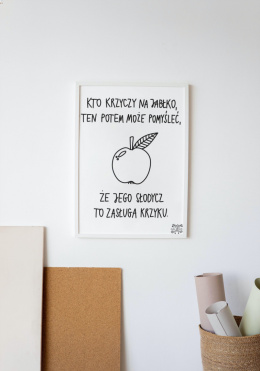 Plakat A3 "Kto krzyczy na jabłko"