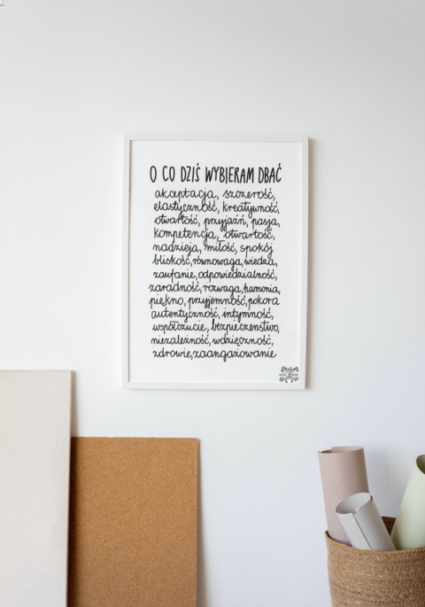 Plakat A3 "O co dziś wybieram dbać (Wartości)" Plakat A3 "O co dziś wybieram dbać (Wartości)"